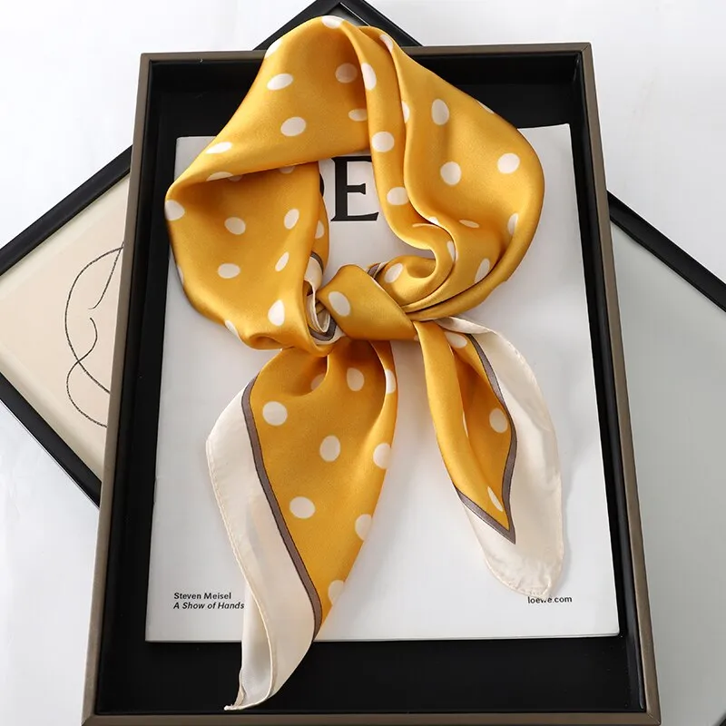 Lady Glams Silk Square Women Neck Scarves - Bandana