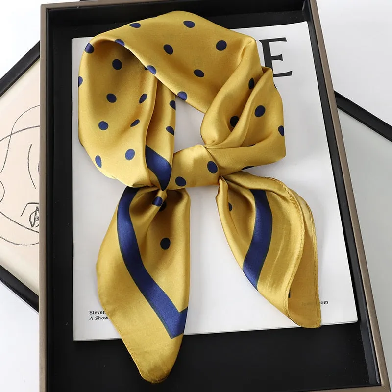 Lady Glams Silk Square Women Neck Scarves - Bandana