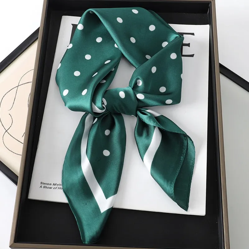 Lady Glams Silk Square Women Neck Scarves - Bandana