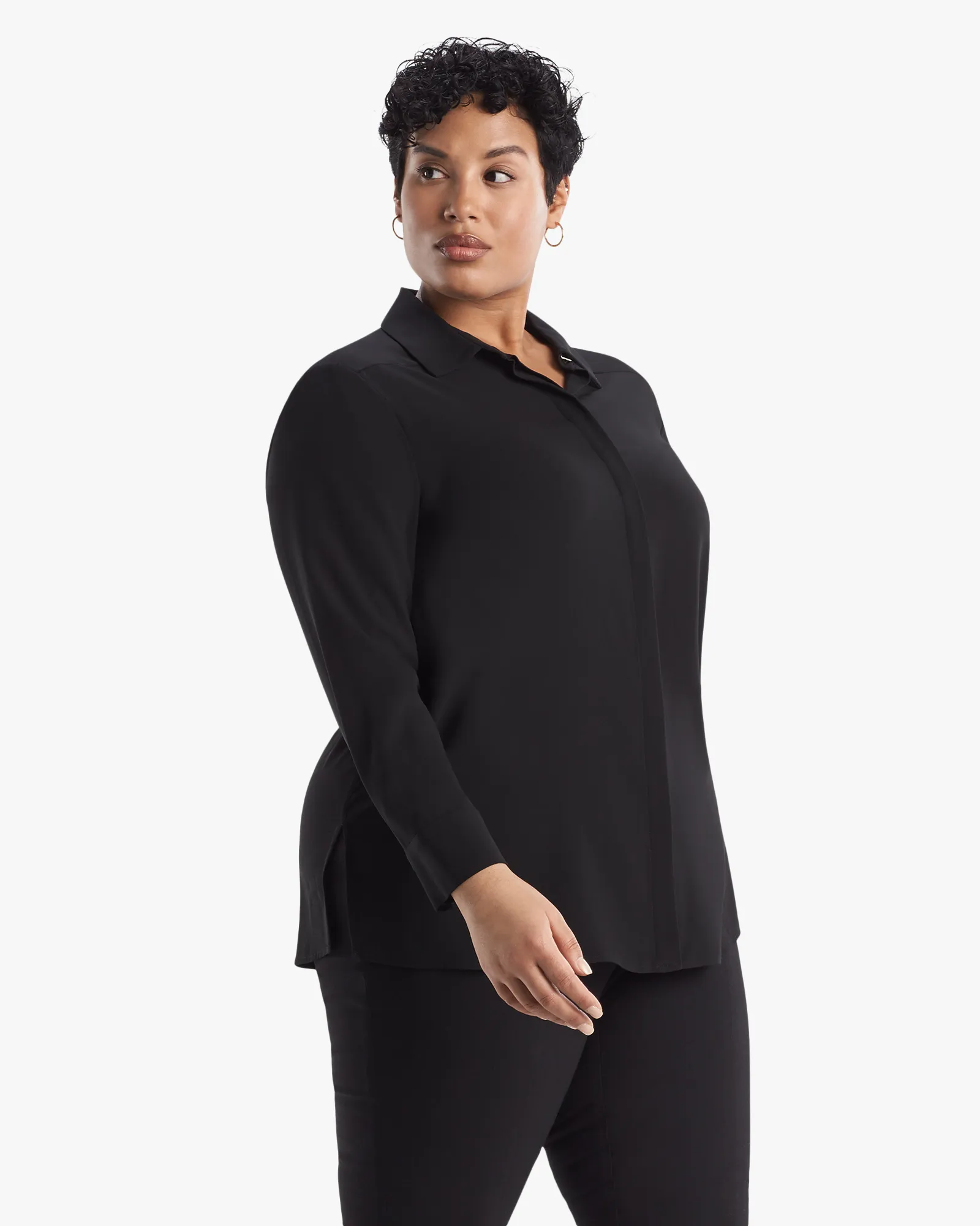 Lagarde Button-Up Top | Black