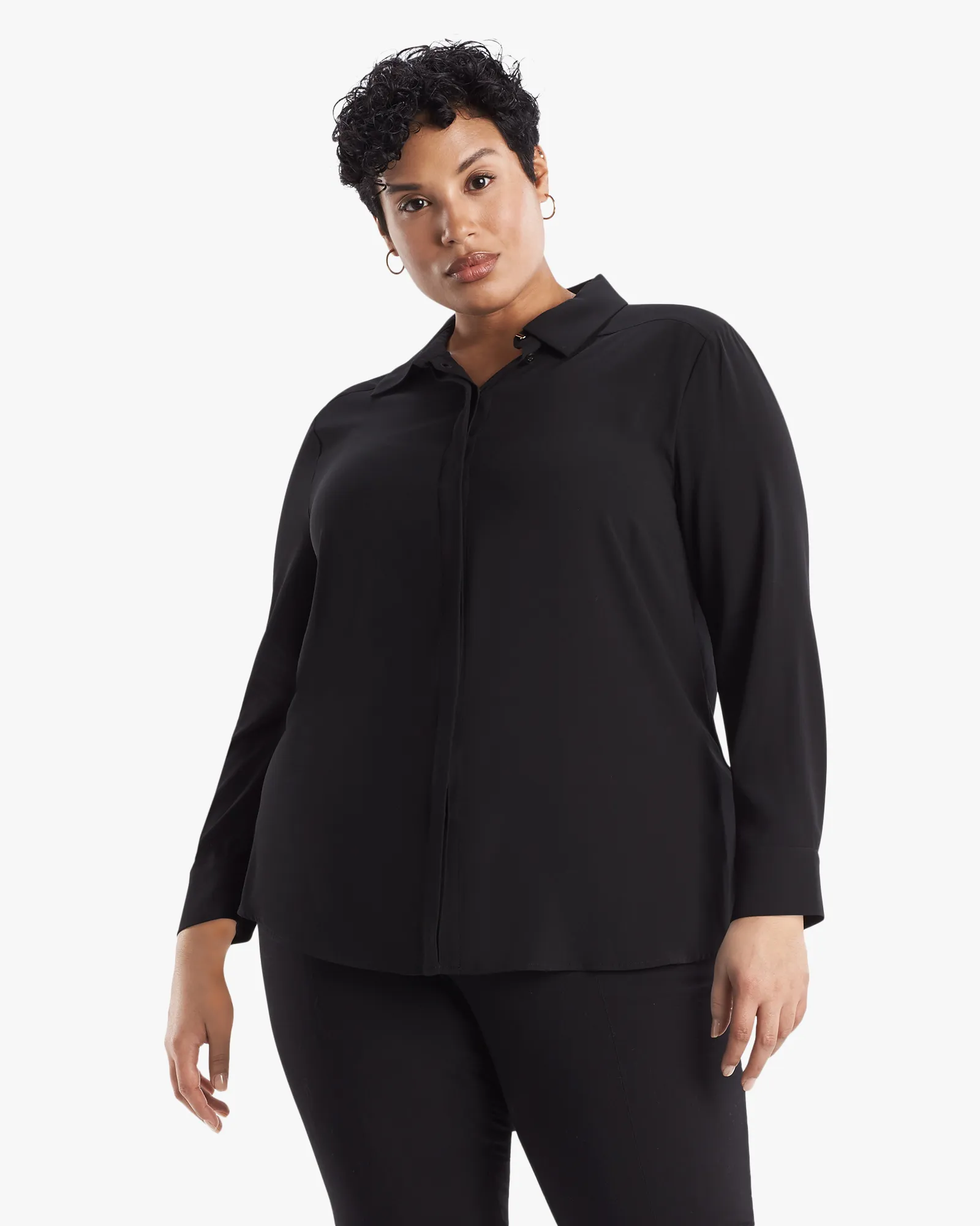 Lagarde Button-Up Top | Black