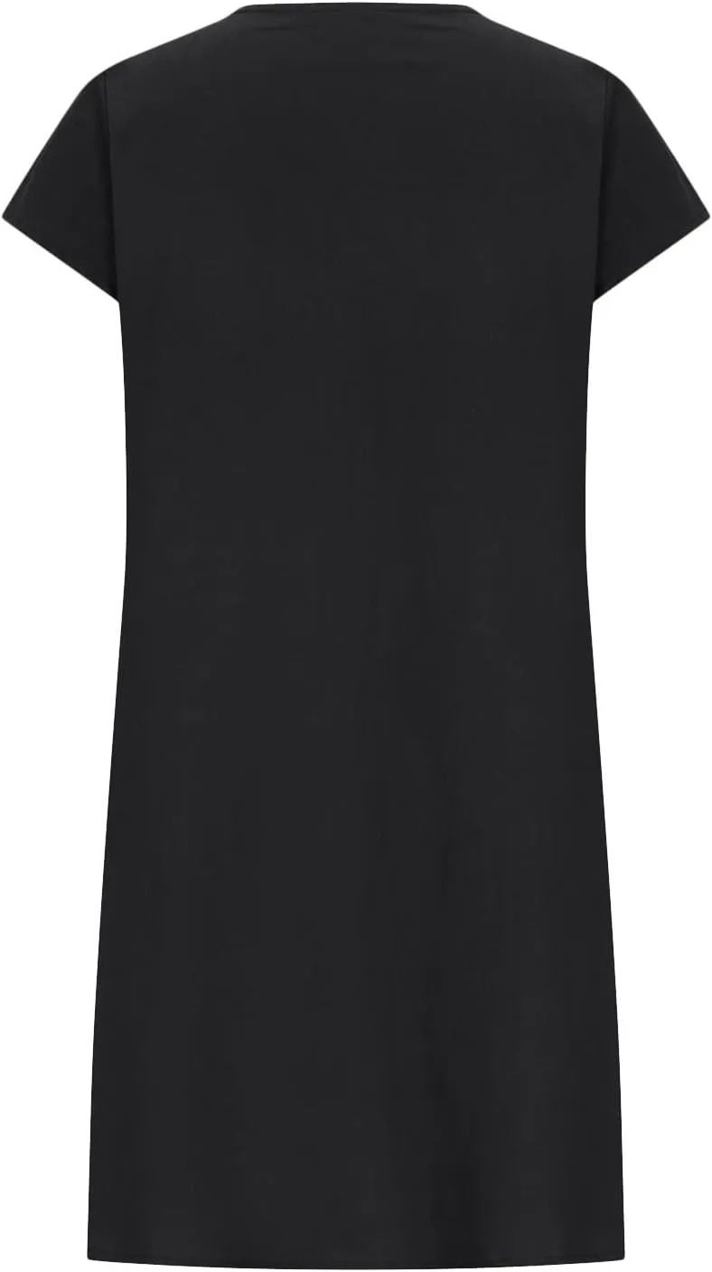 Linen Dresses for Women 2024 Short Sleeve Mini Dress Pleated Boho Summer Causal Dresses Dressy Causal T Shirt Dresses