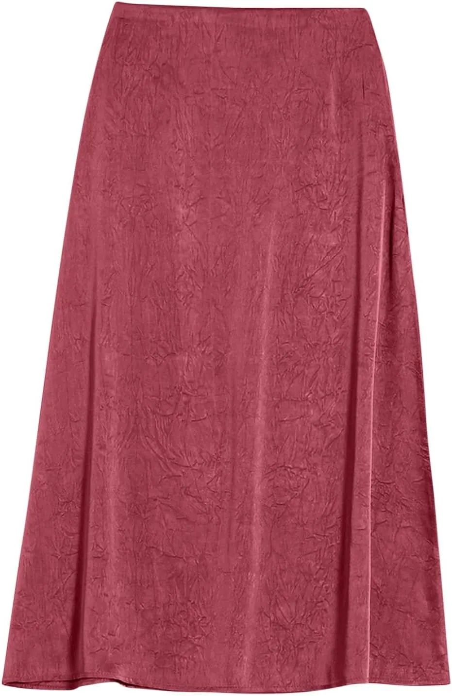 Long Skirts for Women Fall Summer Stretchy Flowy Maxi Skirt Dressy Casual for Work, Soft Fold Over High Waisted