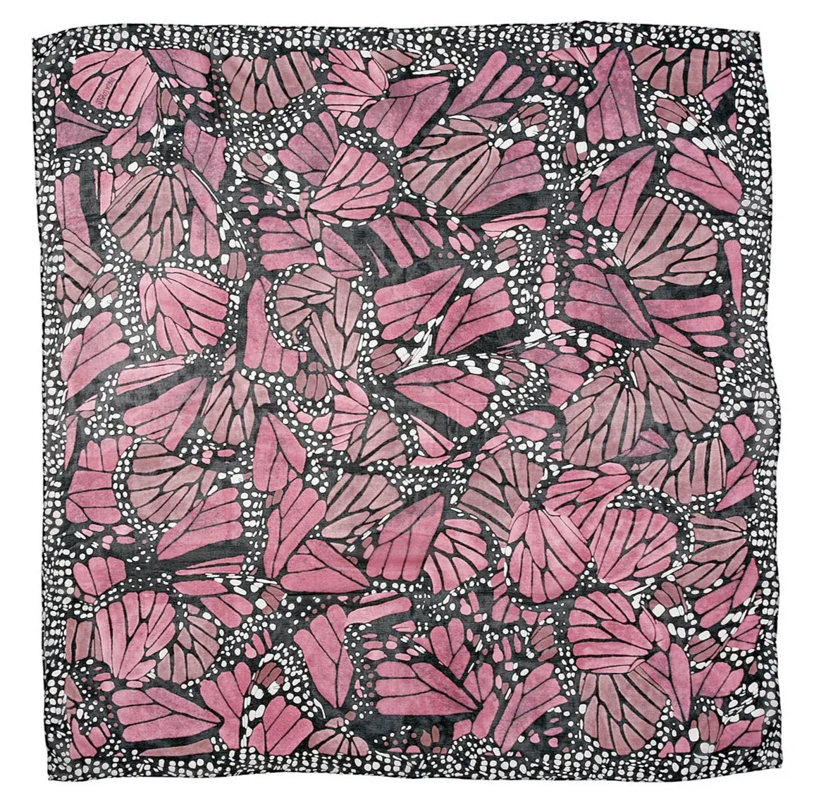 MACRO MONARCH BUTTERFLY CHIFFON LARGE SCARF