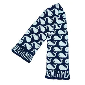 Many Whales Personalized Knit Scarf