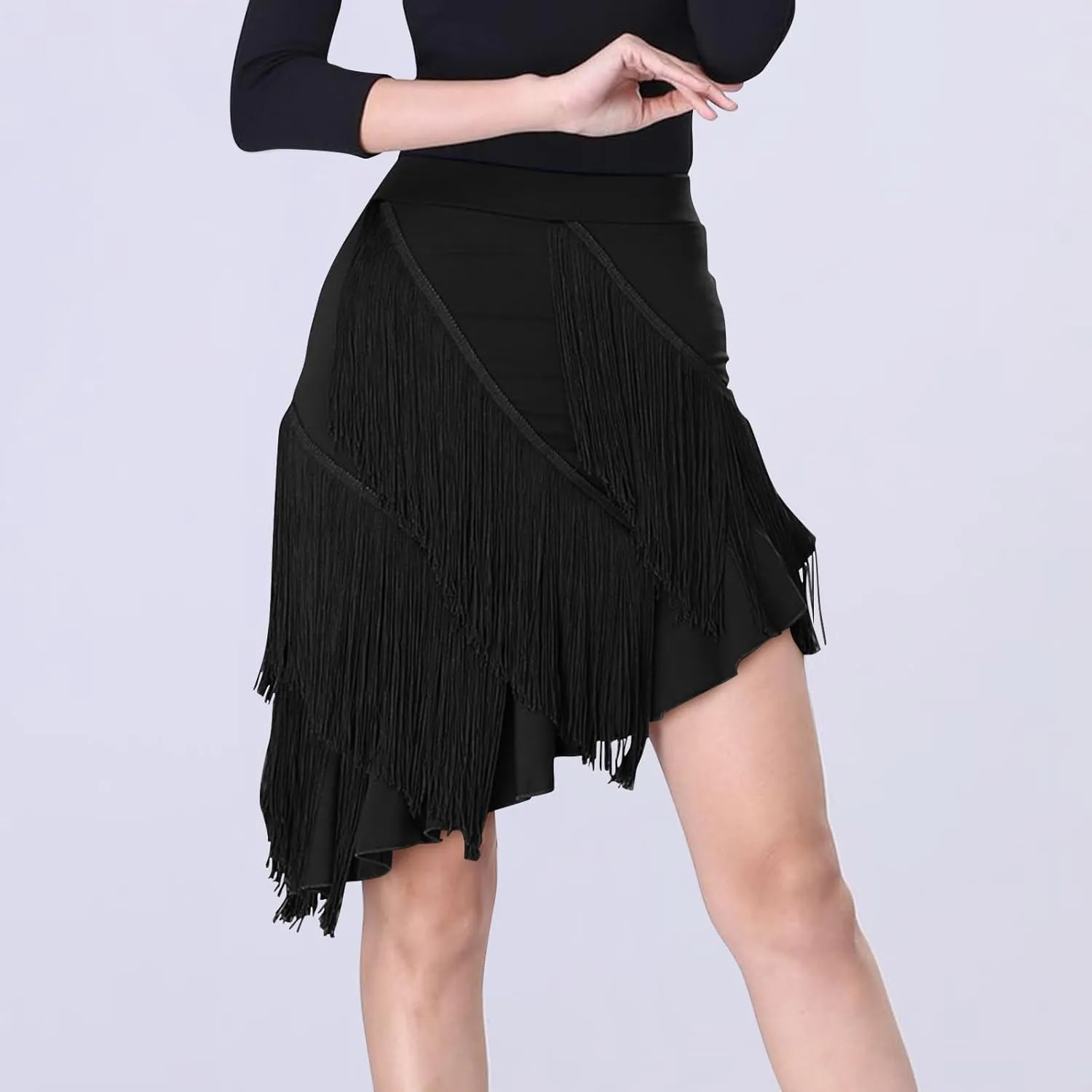 Midi Skirts for Women Skirt New Tassel Skirt Sexy Female Adult Practice Costume Dance Costume Spring Autumn and