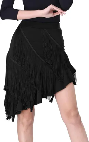 Midi Skirts for Women Skirt New Tassel Skirt Sexy Female Adult Practice Costume Dance Costume Spring Autumn and