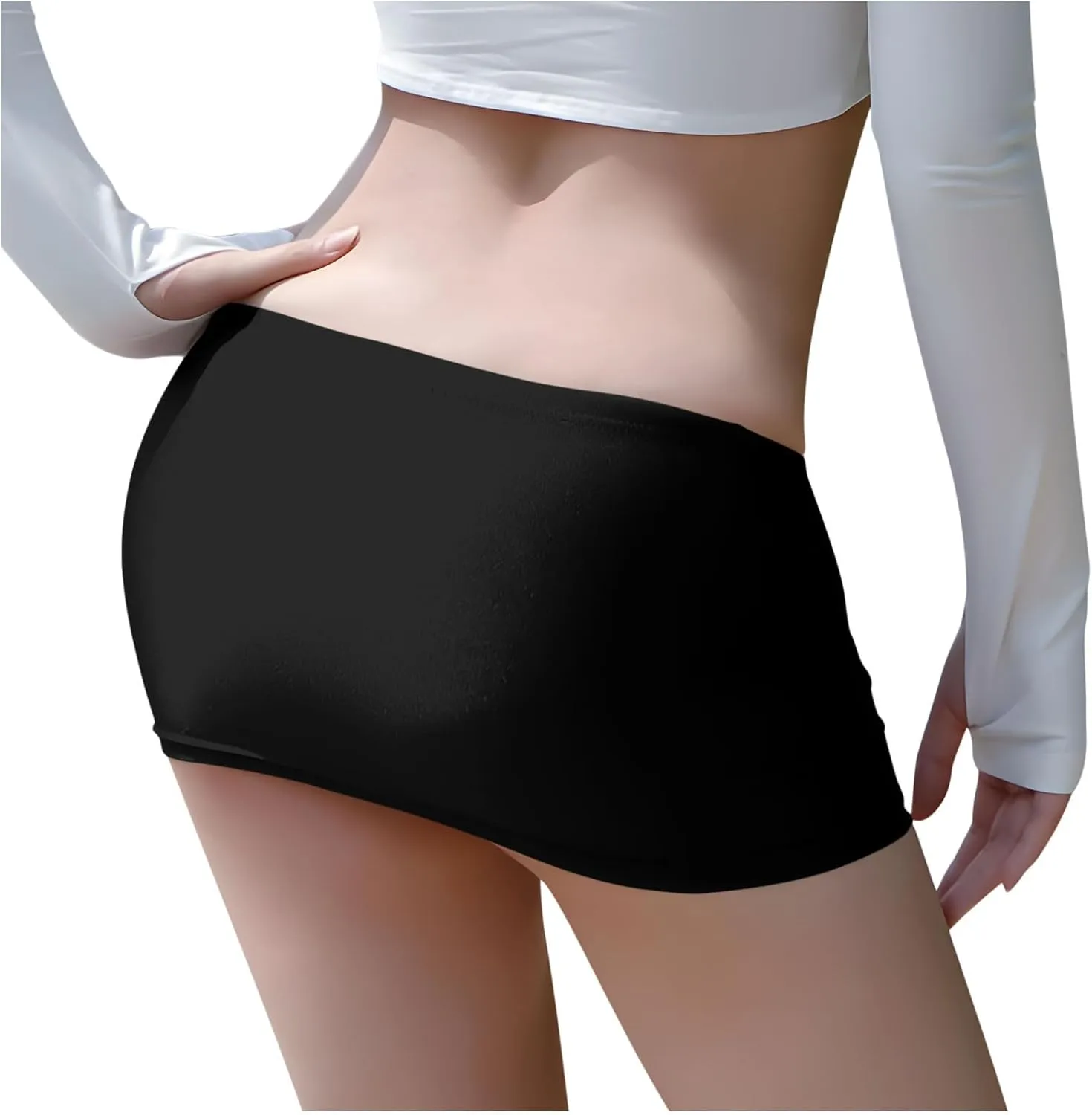 Mini Skirts for Women Sexy Low Waisted Wrap Bodycon Skirt Lingerie Solid Color Comfort Summer Skirts 2025 Outfits
