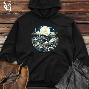 Moonlit Coastal Haven Midweight Hooded Sweatshirt