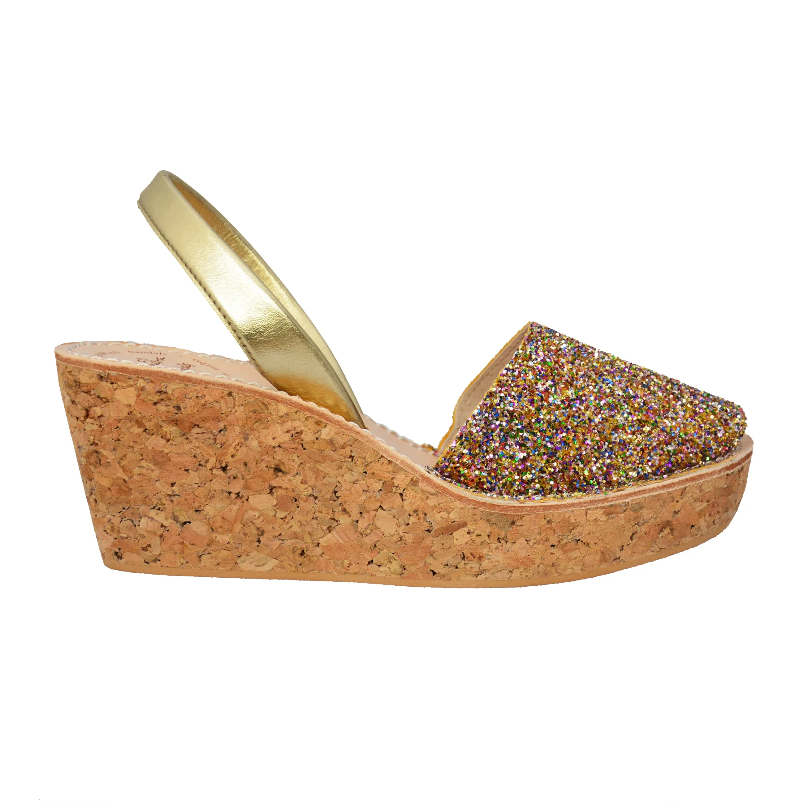 Multi Glitter Cork Wedges