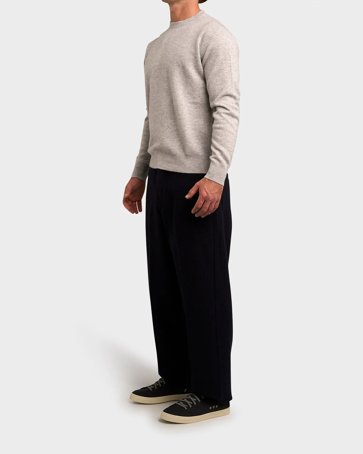 Navy Wool Trousers