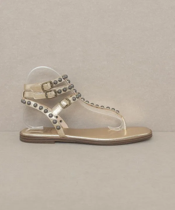 Oasis Society Oaklyn - Studded Strappy Gladiator Thong Sandals