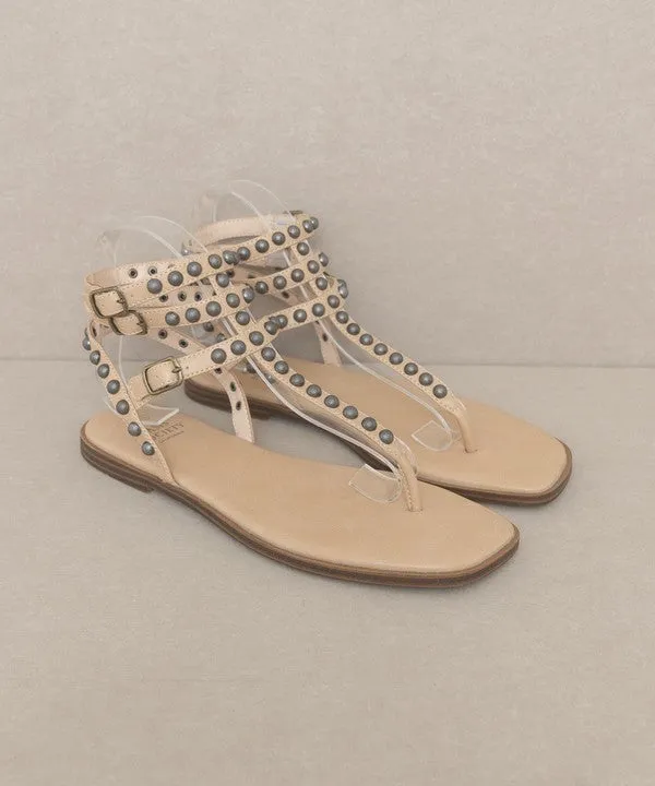 Oasis Society Oaklyn - Studded Strappy Gladiator Thong Sandals
