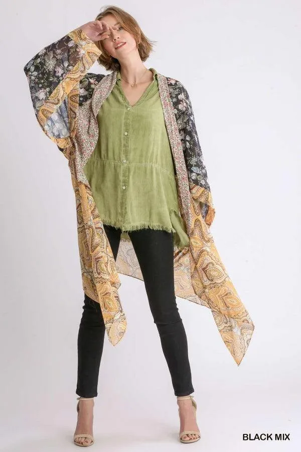 Patchwork Scarves Kimono