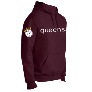 Pickleball Queens and Crown | Unisex Hoodie Pickleball Sweatshirt | 50% Cotton 50% Polyester