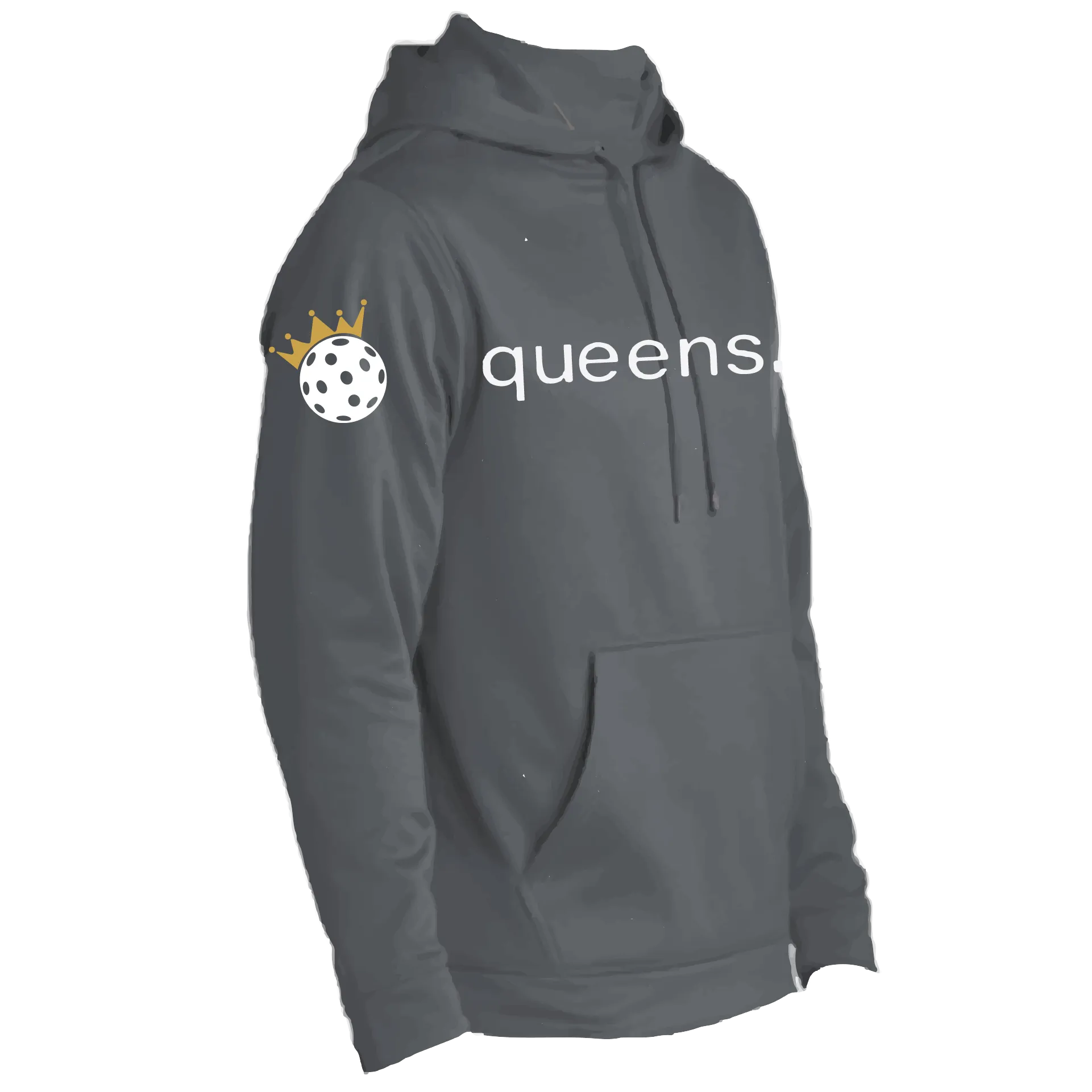Pickleball Queens and Crown | Unisex Hoodie Pickleball Sweatshirt | 50% Cotton 50% Polyester