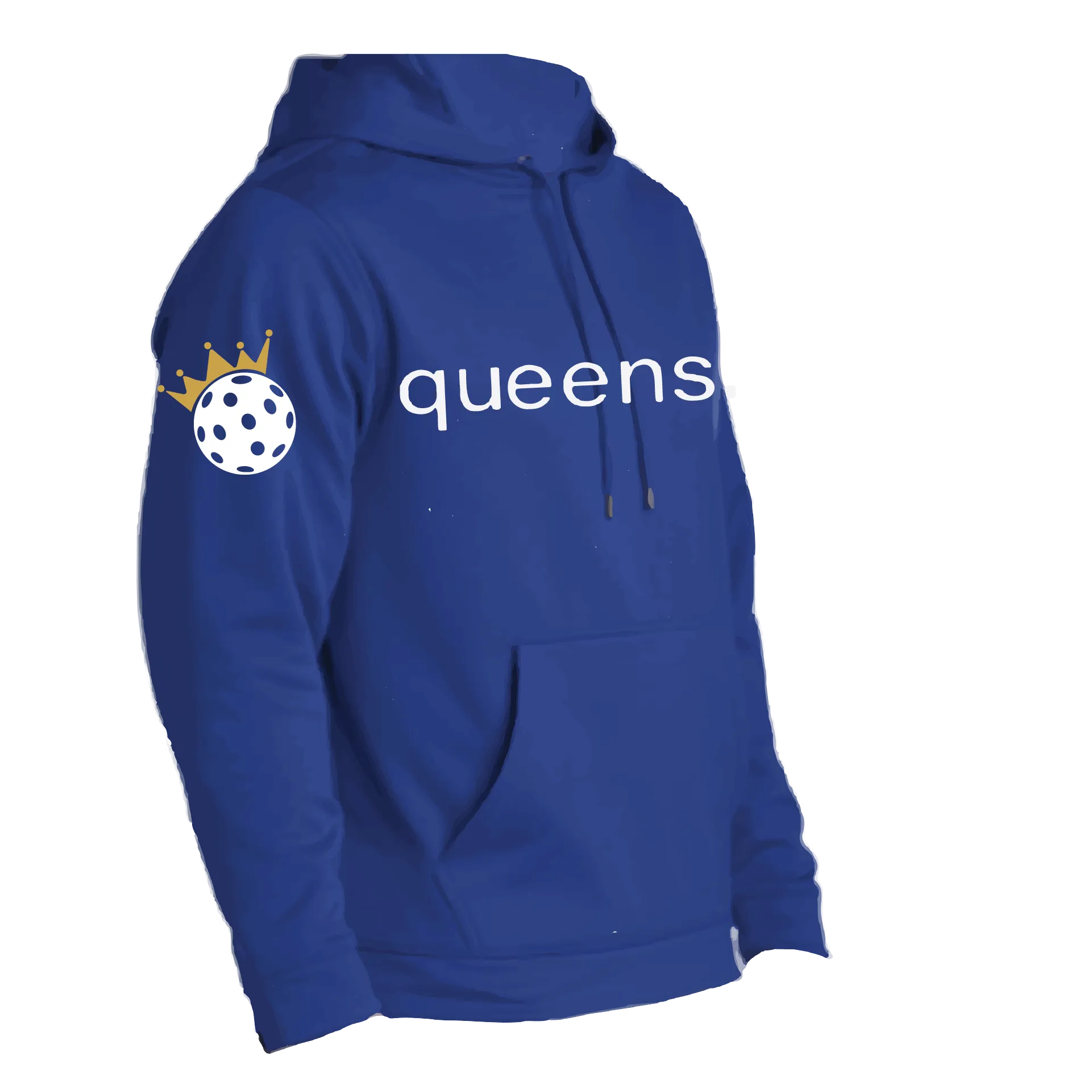 Pickleball Queens and Crown | Unisex Hoodie Pickleball Sweatshirt | 50% Cotton 50% Polyester