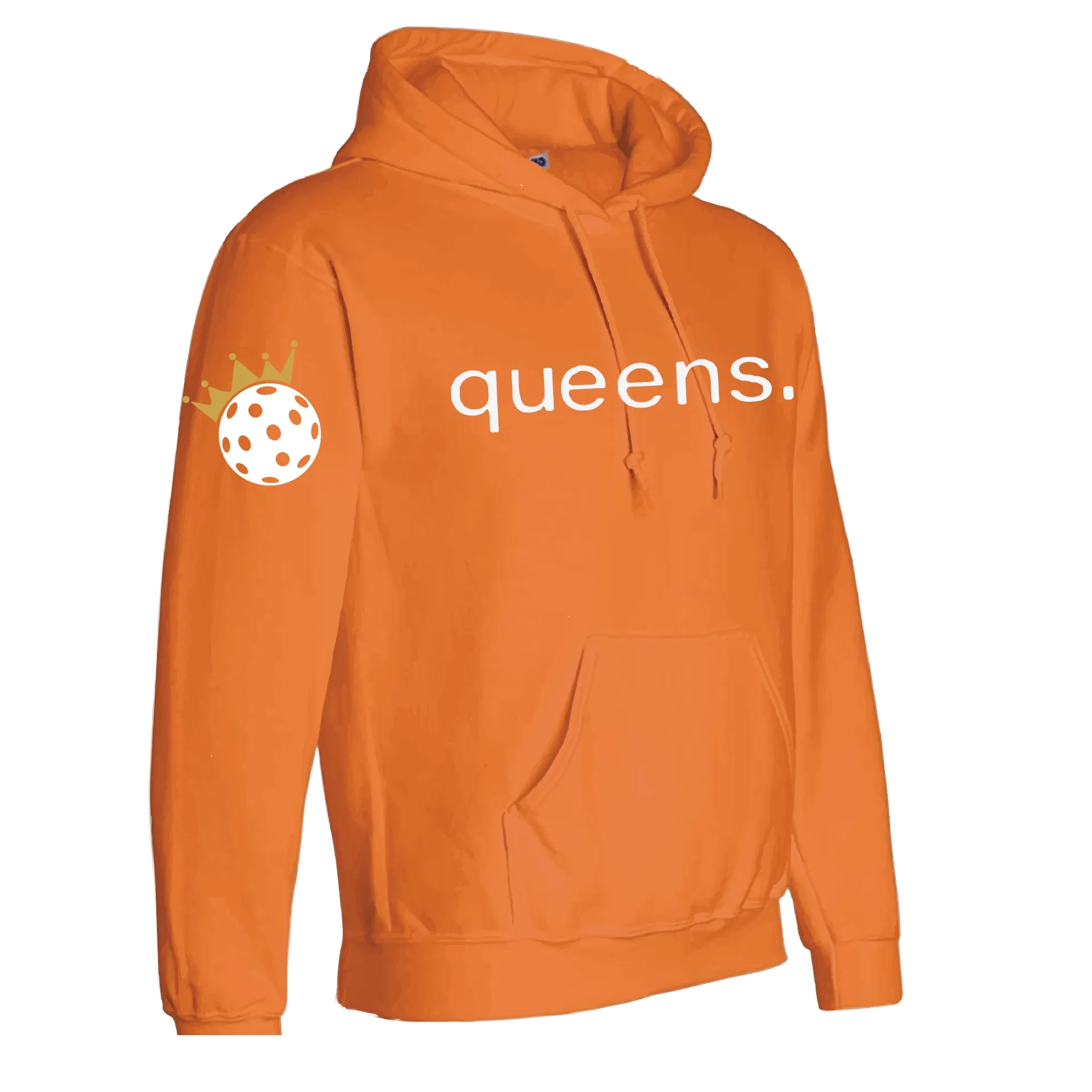 Pickleball Queens and Crown | Unisex Hoodie Pickleball Sweatshirt | 50% Cotton 50% Polyester