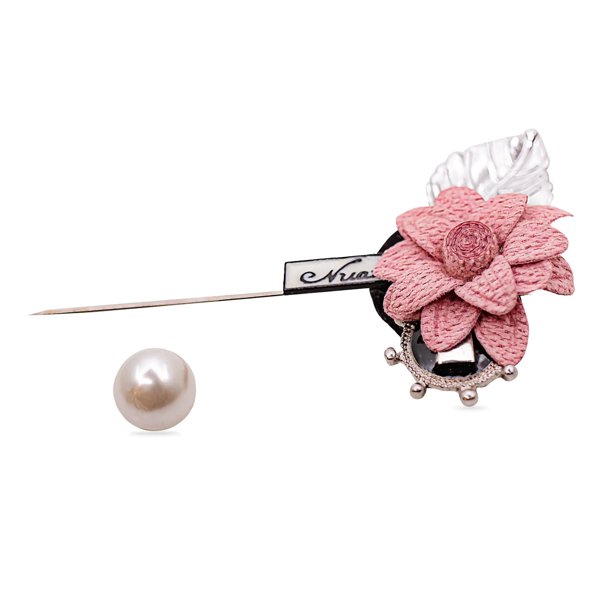 Pink Floral Design Lapel Pin