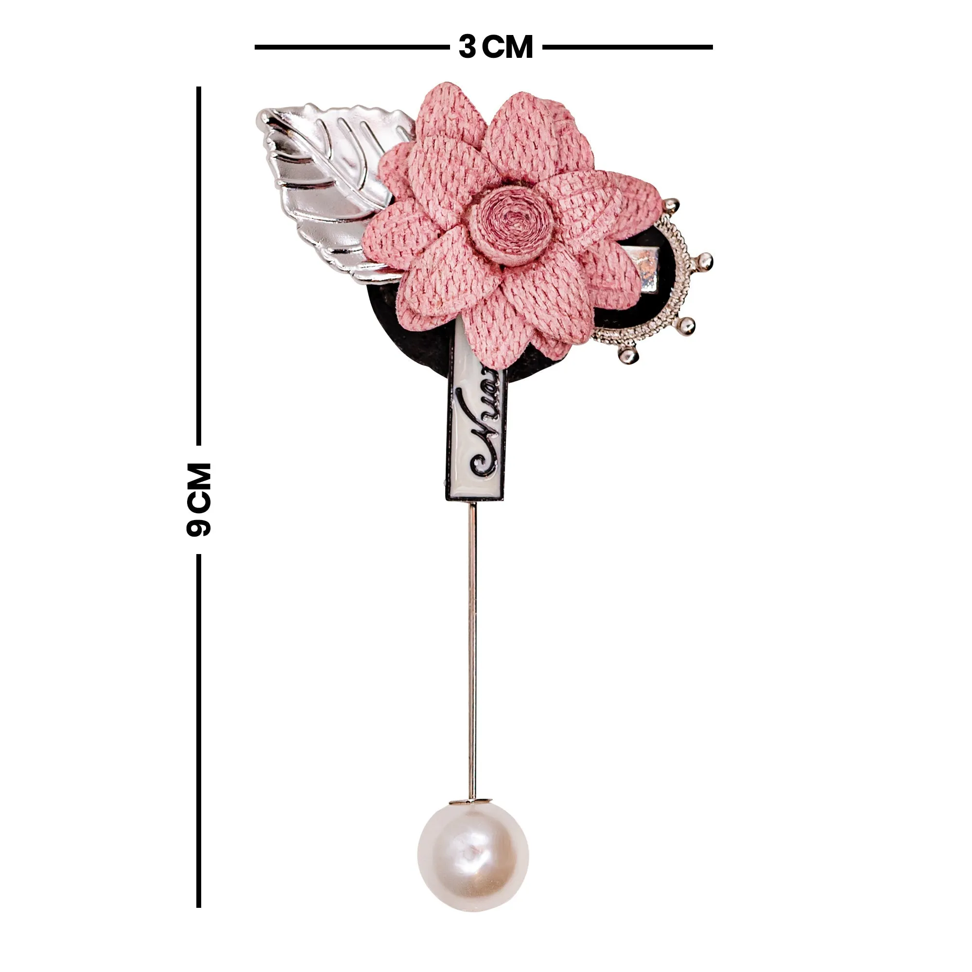 Pink Floral Design Lapel Pin