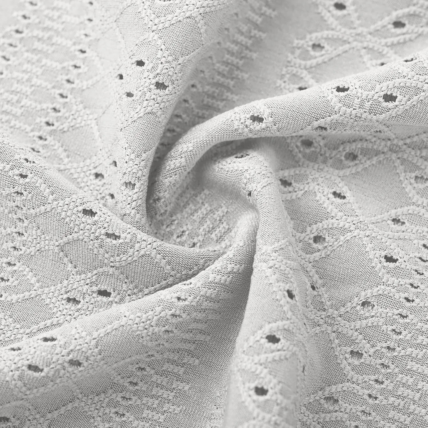 Plus Size Summer Dresses for Curvy Women Eyelet Embroidery Casual Dress Ruffle Sleeve Criss Cross V Neck Dresses