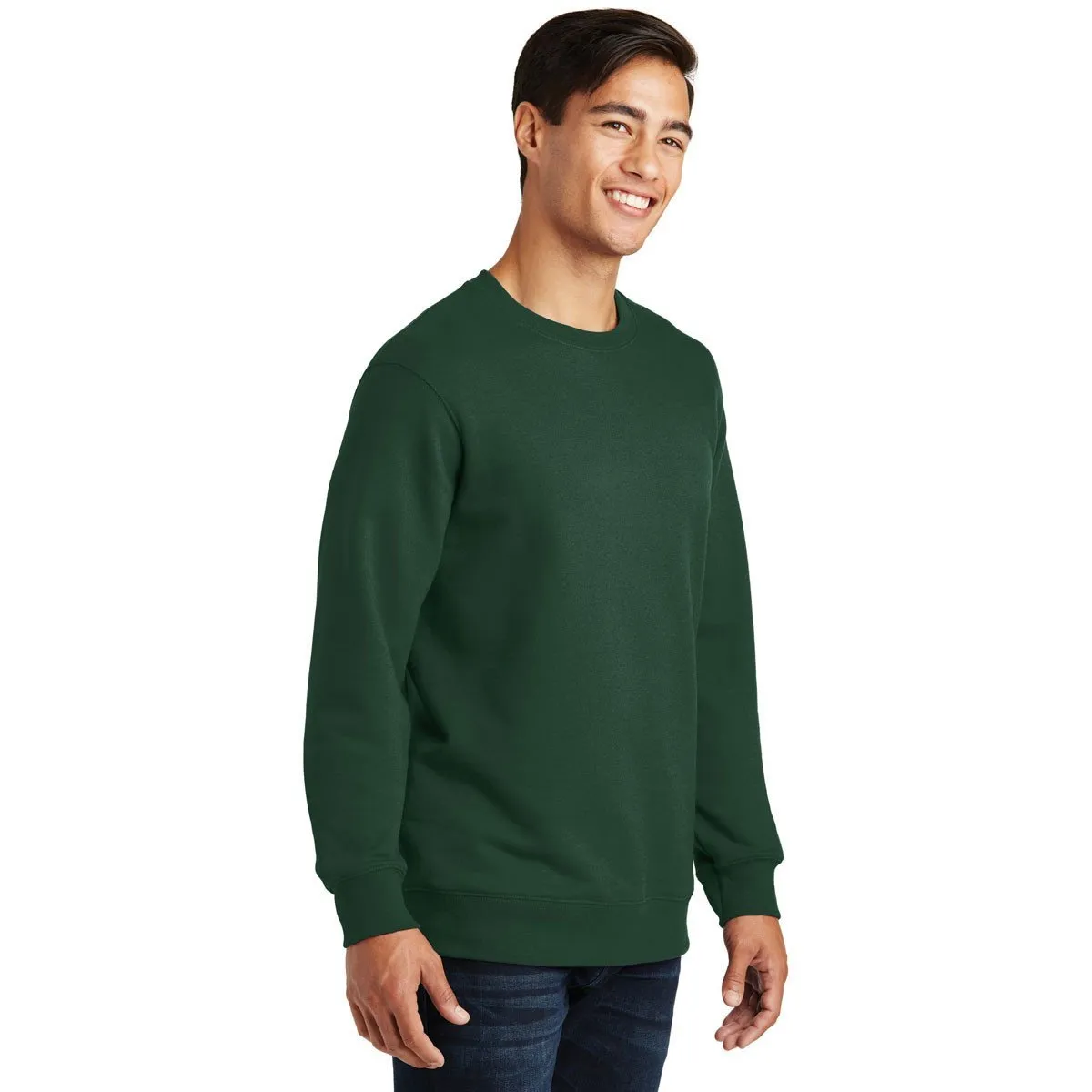 Port & Company Men's Forest Green Fan Favorite Fleece Crewneck Sweatshirt