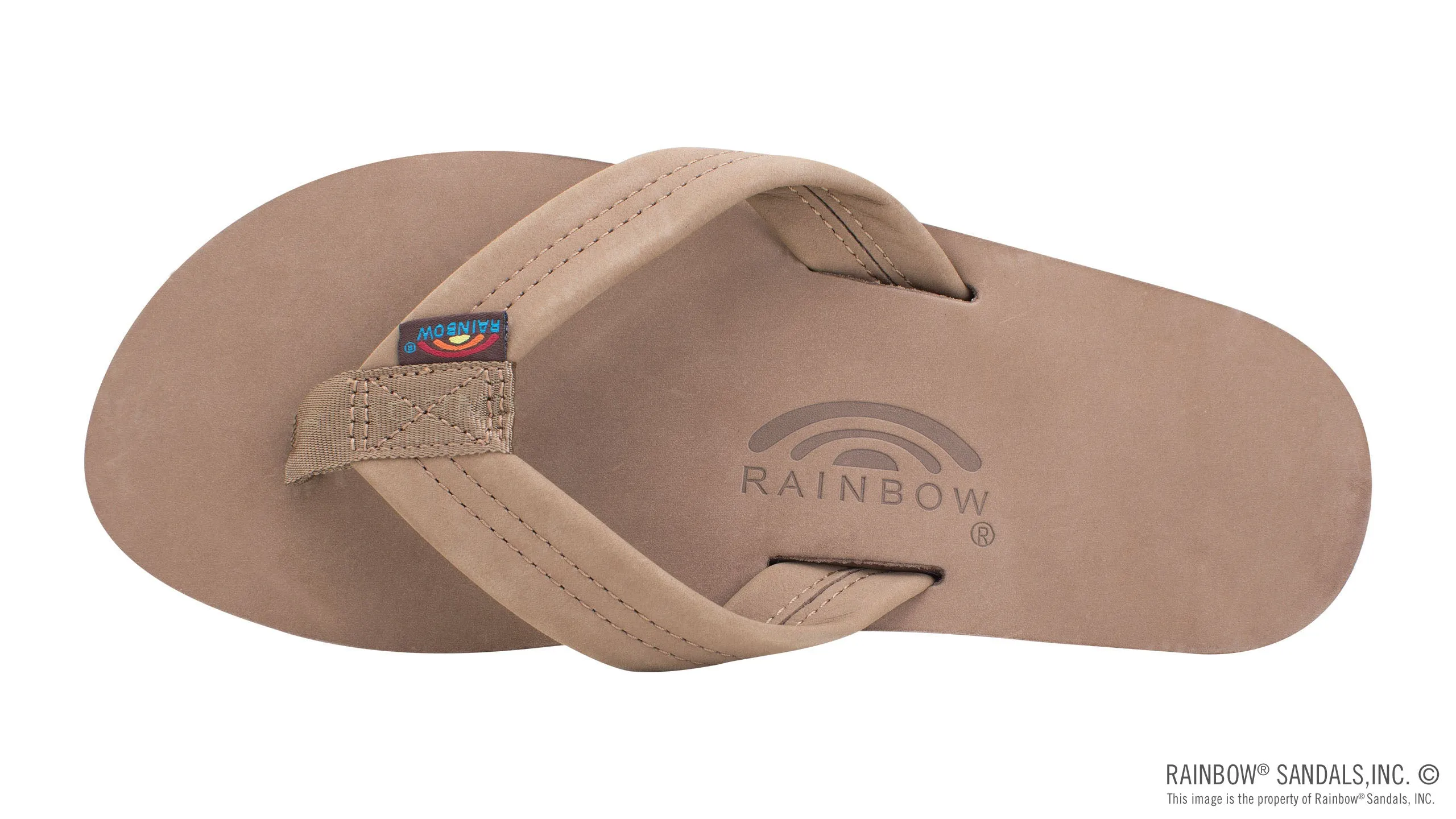 Rainbow Sandals Men's - Single Layer - 1" Strap - Dark Brown