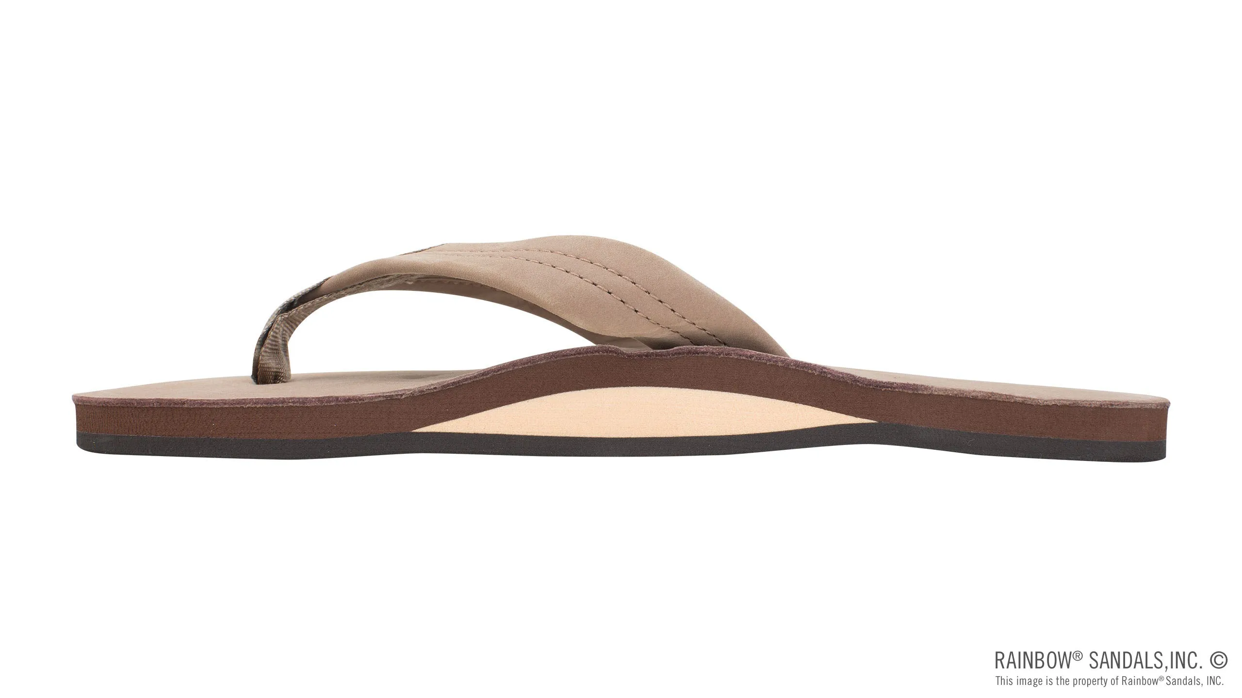 Rainbow Sandals Men's - Single Layer - 1" Strap - Dark Brown