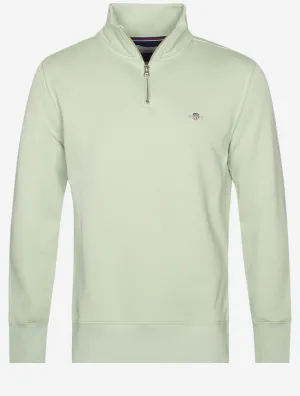 Regular Fit Shield Half Zip Sweat Milky Matcha