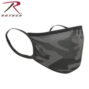 Reusable 3-Layer Face Mask Black Camo