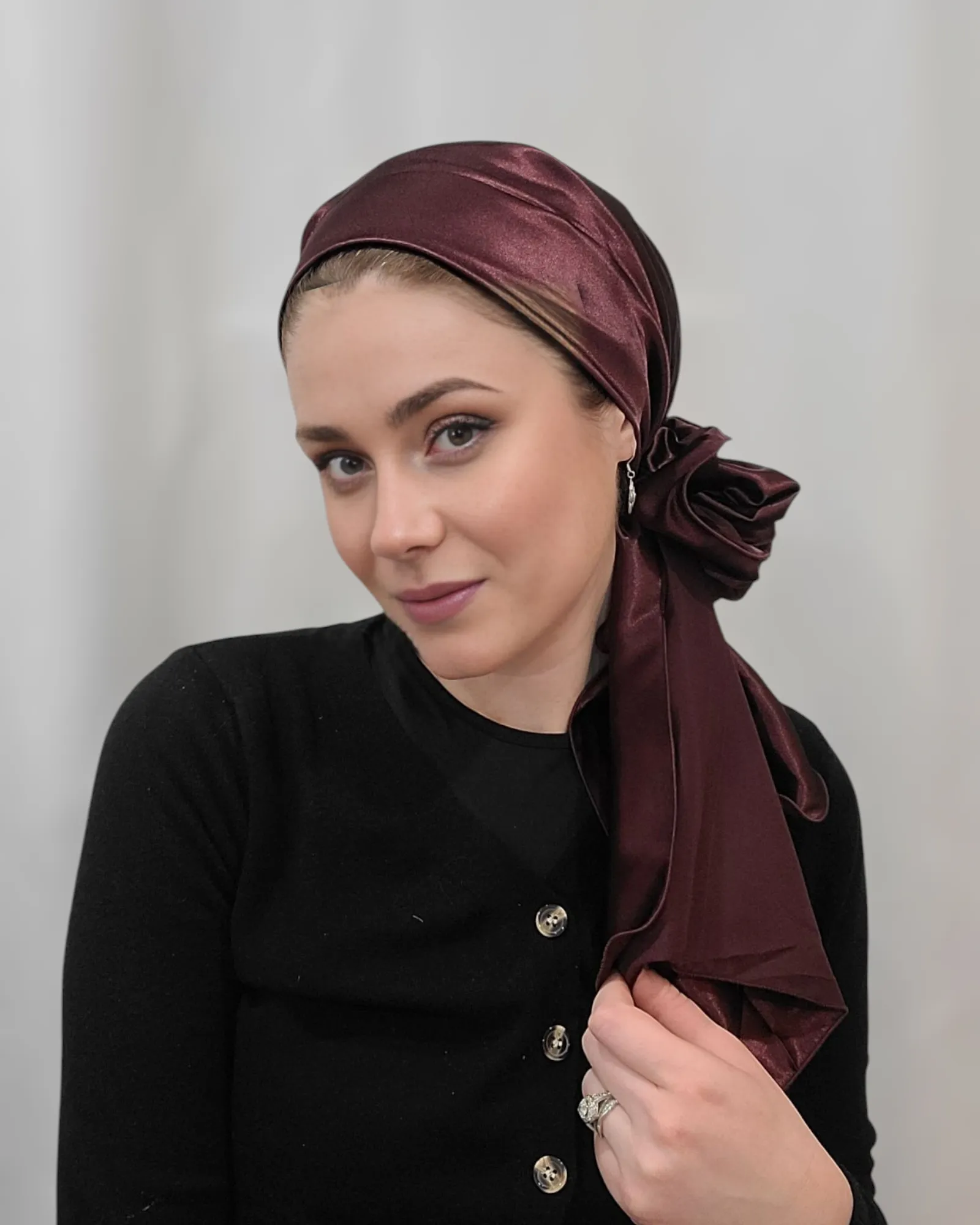 Rinati Lakel Silk Scarf with Scrunchie