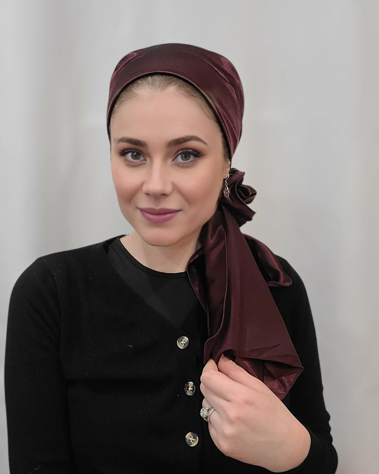 Rinati Lakel Silk Scarf with Scrunchie