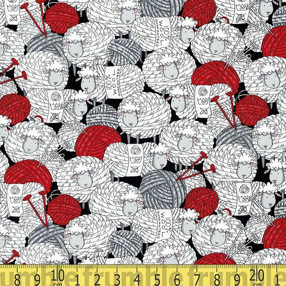 Sheep and Yarn Black