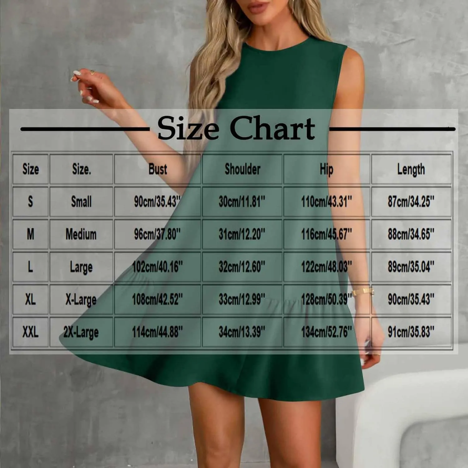 Short Summer Dresses for Women 2025 Round Neck Sleeveless Mini Dress Casual Beach Ruffle Hem A-Line Sundresses