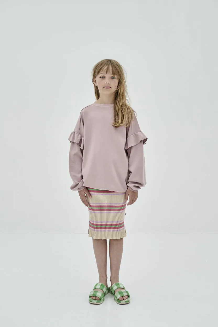 Skirt Tube Multi Nude Pink Stripe