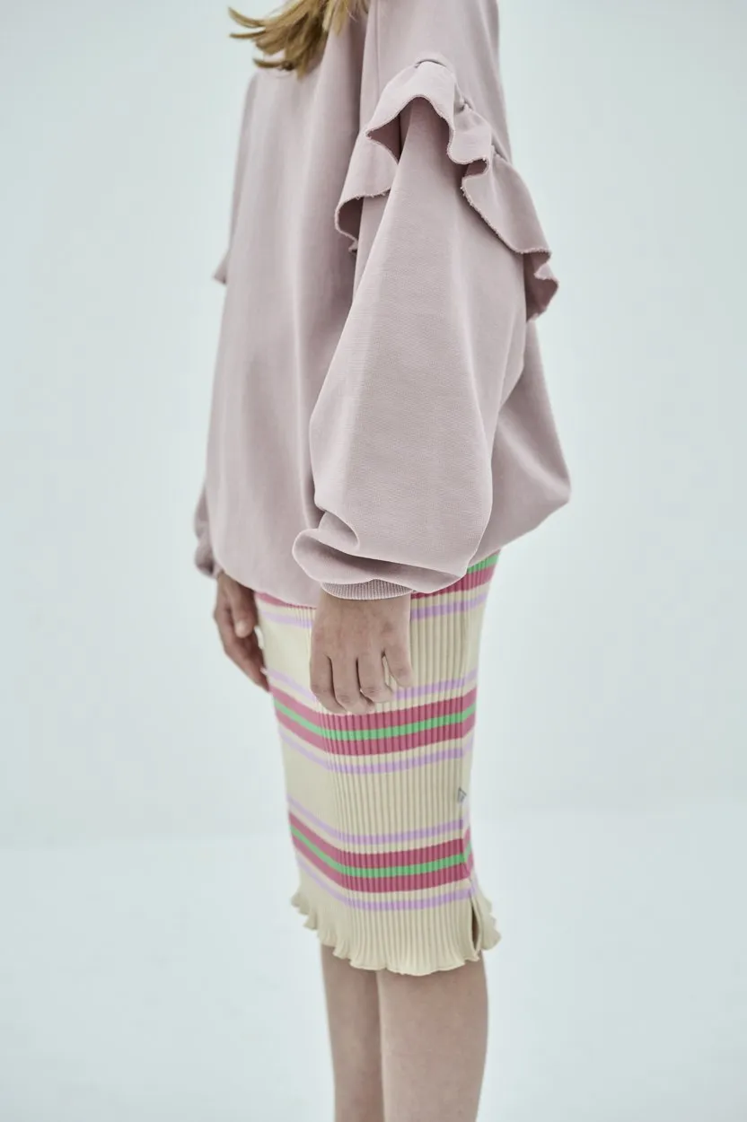 Skirt Tube Multi Nude Pink Stripe