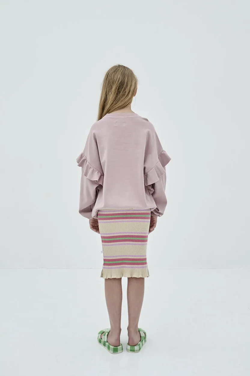 Skirt Tube Multi Nude Pink Stripe