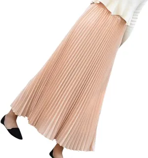 Solid Holiday Skirts for Women A Line High Waisted Dress Color Pleated Rise Summer 2023 Renaissance Skirt Modest Robe