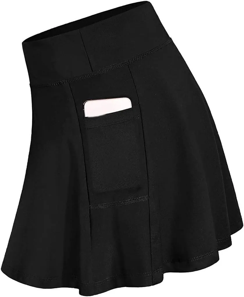 Sport Skirts for Women Summer Tennis Golf Skirts High Waisted with Pockets Inner Shorts for Athletic Skorts Running