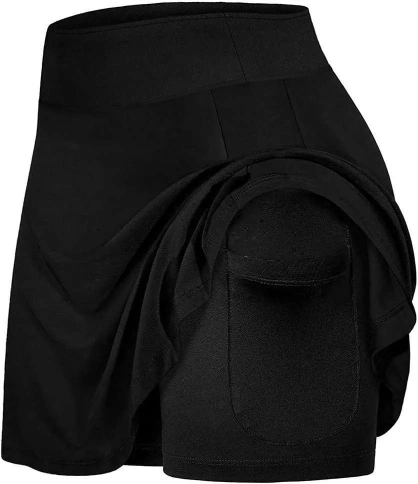 Sport Skirts for Women Summer Tennis Golf Skirts High Waisted with Pockets Inner Shorts for Athletic Skorts Running