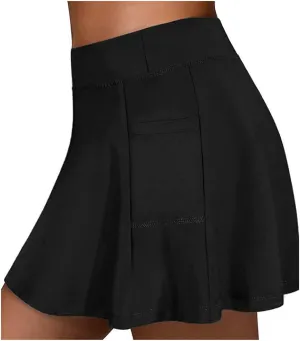 Sport Skirts for Women Summer Tennis Golf Skirts High Waisted with Pockets Inner Shorts for Athletic Skorts Running