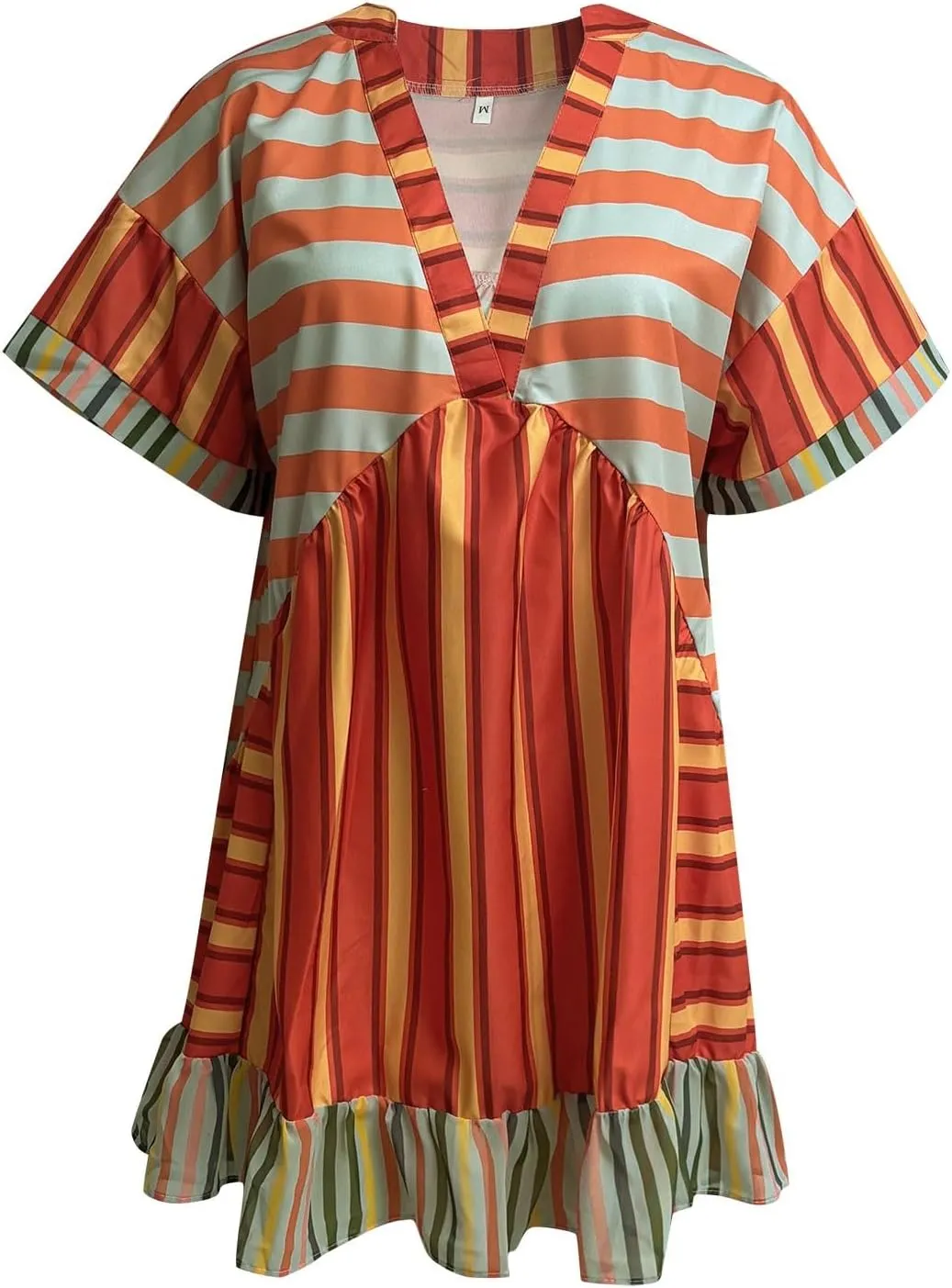 Summer Dresses for Women 2024 Deep V-Neck Casual Hot Shot Mini Dress Boho Cute Floral Babydoll Flowy Sundresses