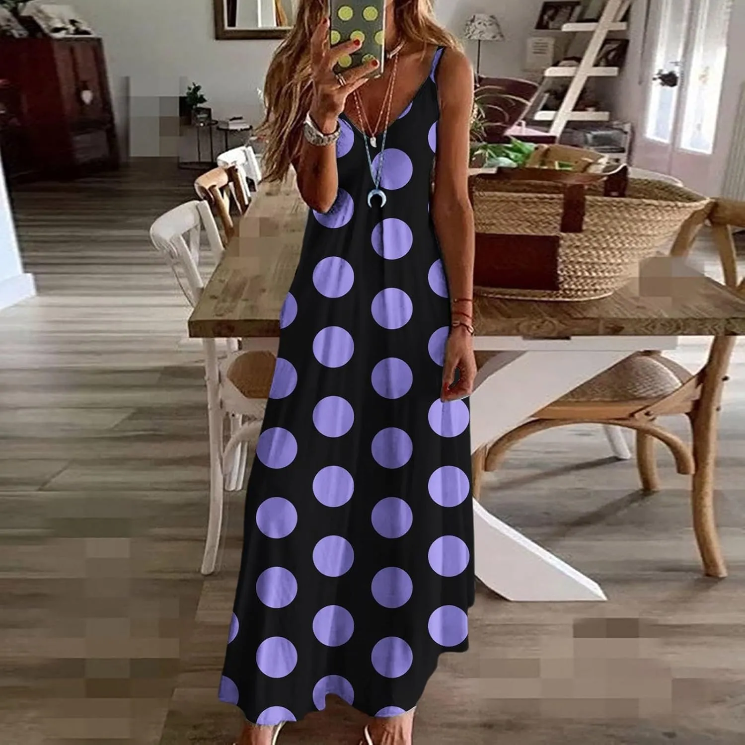 Summer Dresses for Women 2025 Casual Strappy V Neck Sleeveless Flowy Loose Long Maxi Beach Boho Dress Sundress Trendy Clothes