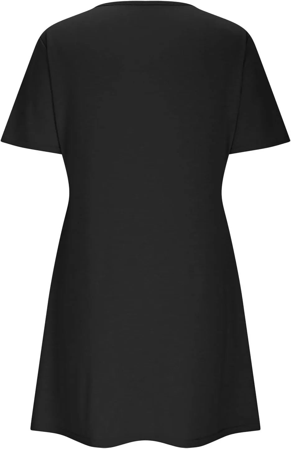 Summer Dresses for Women 2025 Summer Casual Round Neck Keyhole Short Sleeve Mini Dress Beach A Line T-Shirt Dress