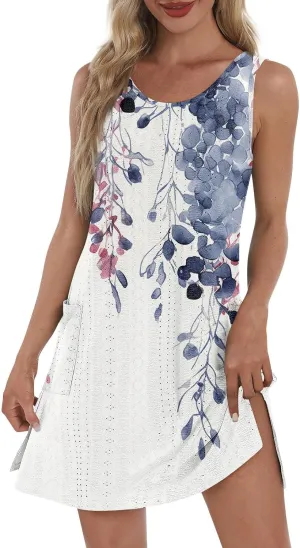 Summer Sleeveless Sundress Women's Plus Size Fitness Dress Lady Comfy Loose