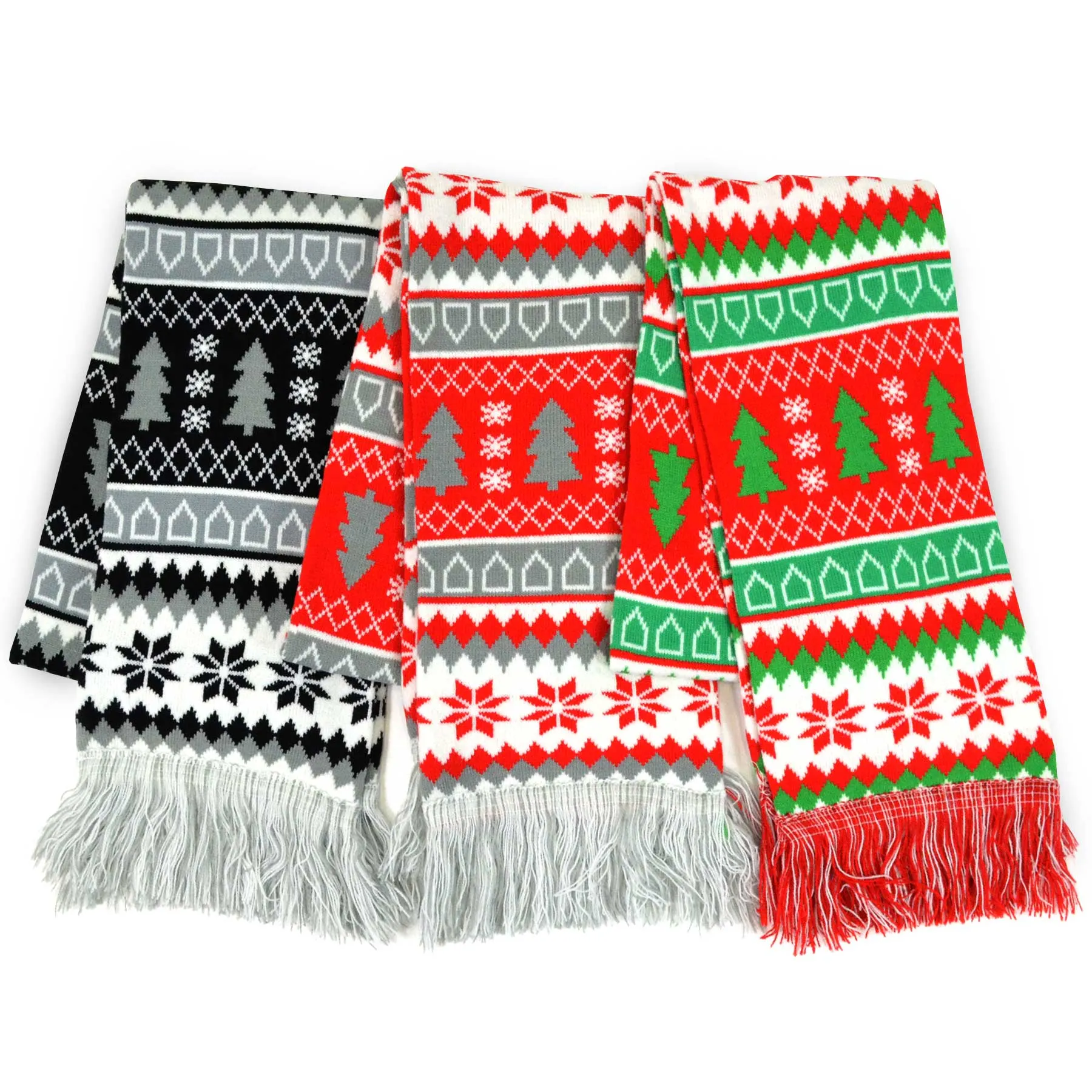 TeeHee Socks Women's Winter Double Layer Acrylic Scarves 3-Pack (12271)