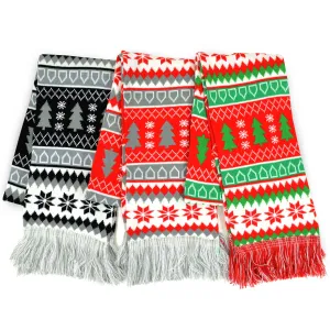 TeeHee Socks Women's Winter Double Layer Acrylic Scarves 3-Pack (12271)