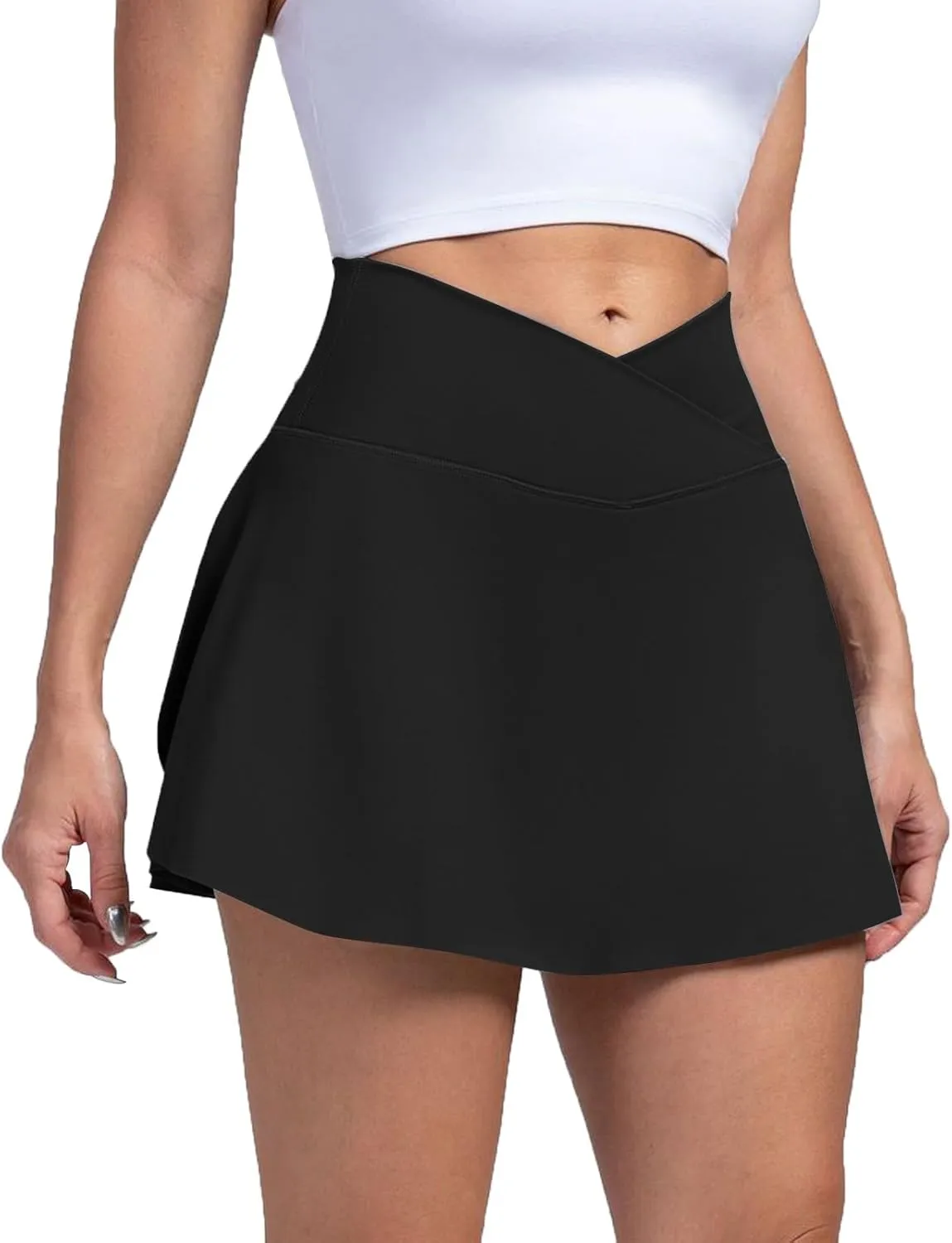 Tennis Skirt for Women Summer High Waist Tiered Golf Mini Skort Built-in Shorts