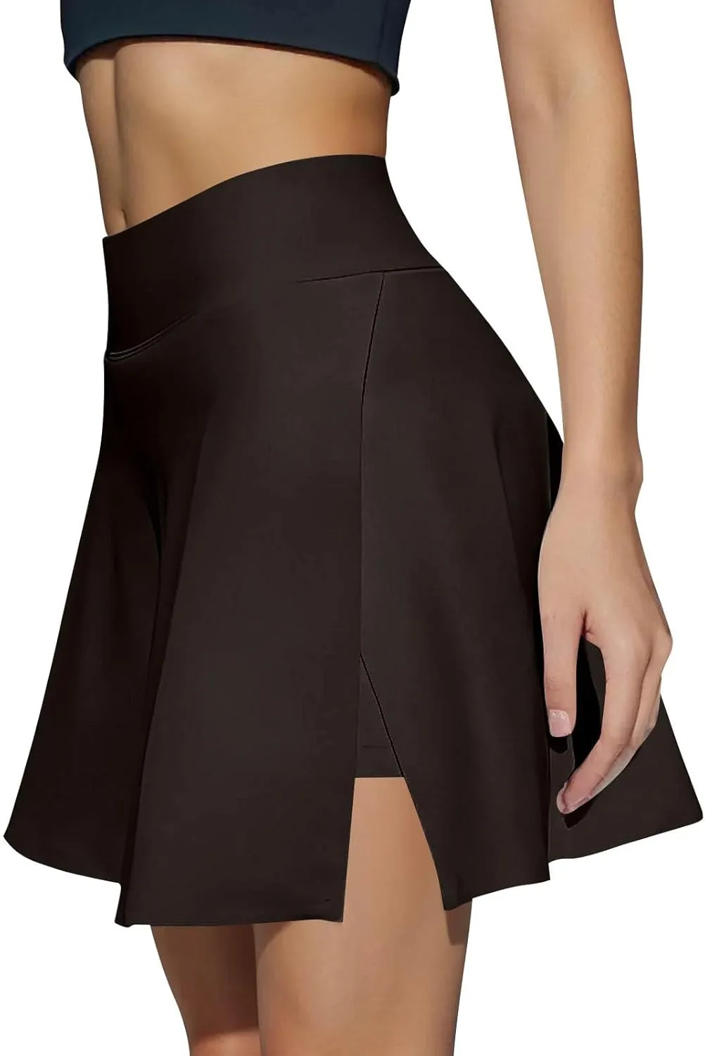 Tennis Skirts for Women with Shorts Underneath High Waisted Slit Golf Skort with Pockets Pickleball Athletic Skirt