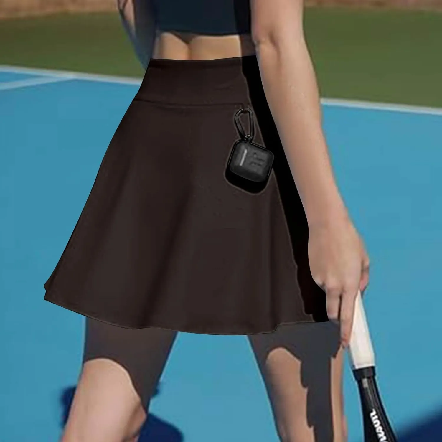 Tennis Skirts for Women with Shorts Underneath High Waisted Slit Golf Skort with Pockets Pickleball Athletic Skirt